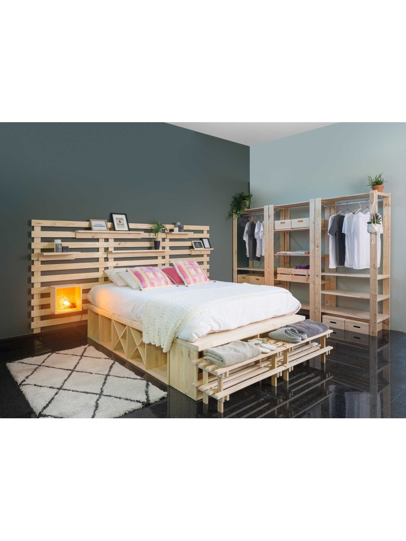 Cubo de madera 30x30x22,5cm - Astideco