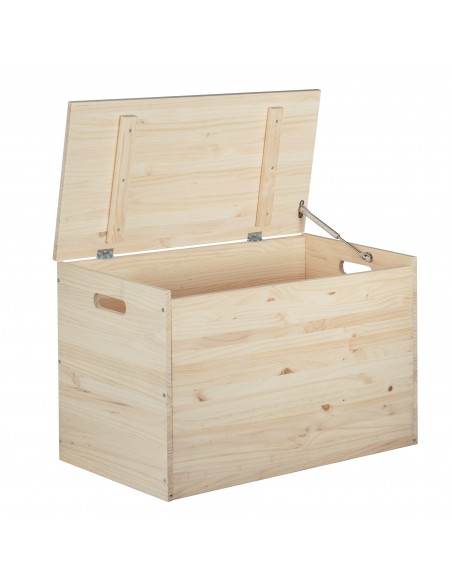 Arcón baúl de almacenaje de madera de pino