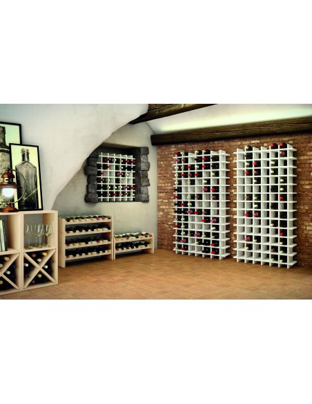 Botellero modular Rioja de madera de pino para 78 botellas