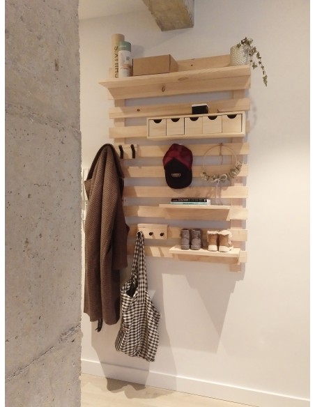 Estante accesorio de 90x17 cm madera de pino