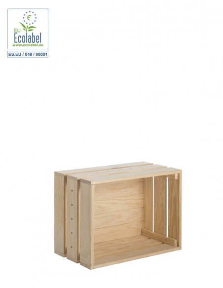 Caja grande Homebox de madera de pino encajable y apilable