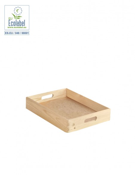 Caja de madera de pino sin tapa 7x30x40cm
