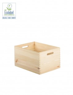 Caja de madera de pino sin tapa 23x30x40cm