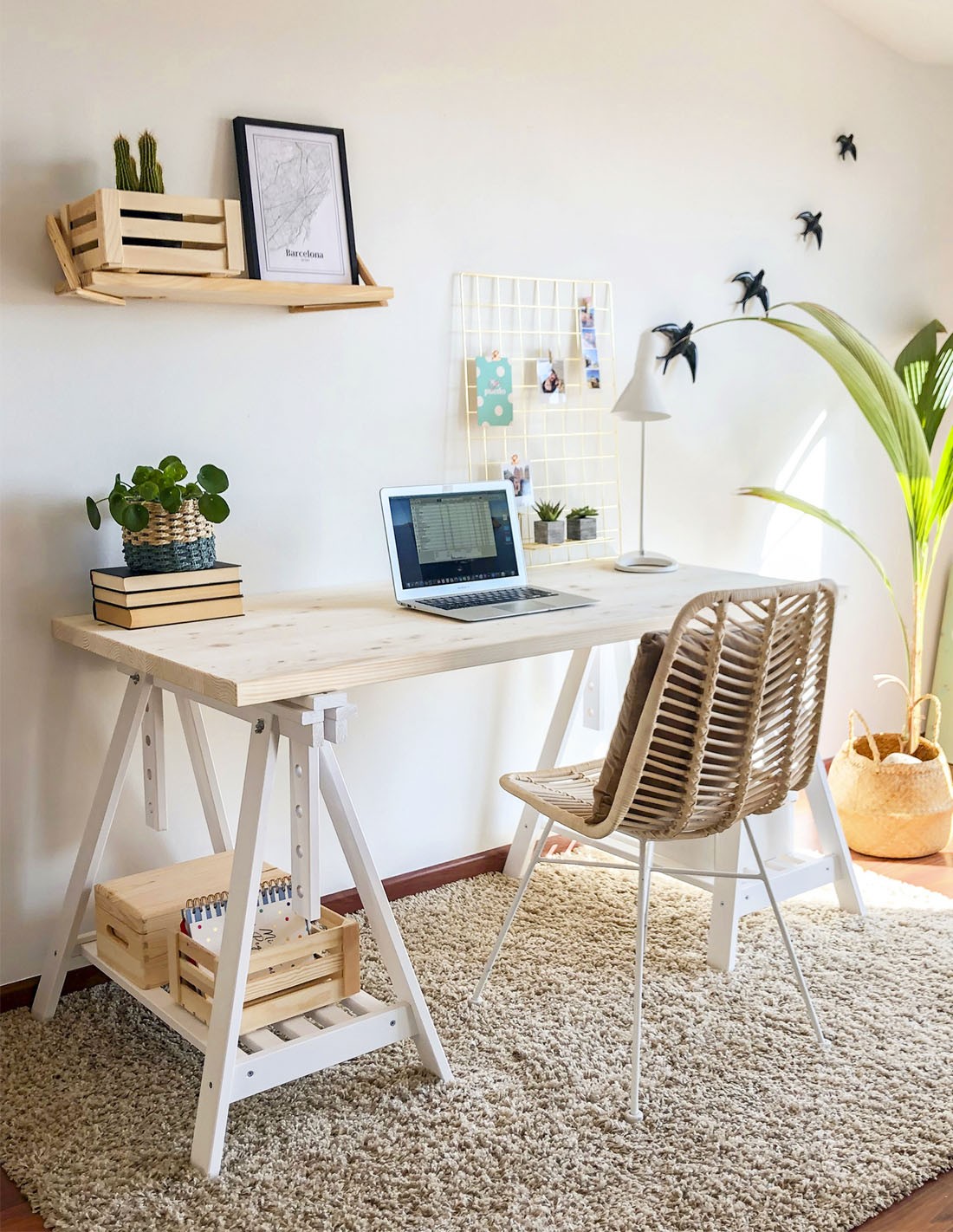 Mesa escritorio de madera con caballete natural inclinable ARCHI TEC -  Astideco