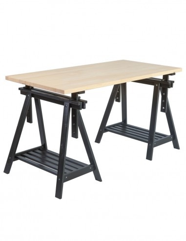 Mesa escritorio de madera con caballete negro inclinable ARCHI TEC